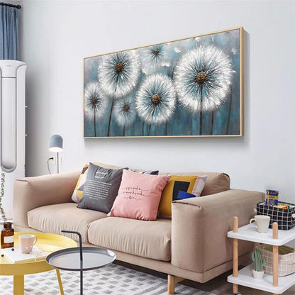 YALKIN 5D Large Diamond Painting Kits for Adults (35.4x15.7inch), Dandelion Flower Full Round Drill Nature Gem Arts Paint by Diamonds Kits Diamond Art Kits for Home Wall Decor Relax Gift