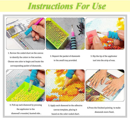 4 Pack Book Flower Diamond Art Kits for Adults Beginners,Full Round Drill DIY Diamond Painting Kits,Paint by Diamonds Dot Gem Art Crystal Easy,Home Wall Decor 12X16Inch
