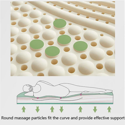 Natural Latex Mattress Topper - 3in Thick, Breathable & Comfortable Memory Foam, Ideal for 160×200cm (63×79in) Beds, Premium Sleep Solution for All Sleepers