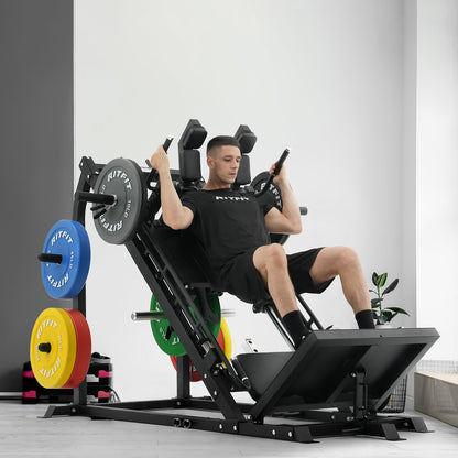 RitFit Gazelle Pro 3 in 1 Leg Press and Hack Squat Machine - High-Tensile Steel Leg Press Machine, 2000lbs Capacity, Adjustable Angles with Weight Storage (Black)