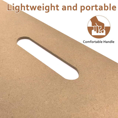 23" x 26" Drawing Board Large Sketch Board with Handle, Wooden Art Clipboard with 2 Sturdy Clips & Elastic Bands, Lightweight Artist Tote Board for Sketching, Drafting, Drawing & Painting