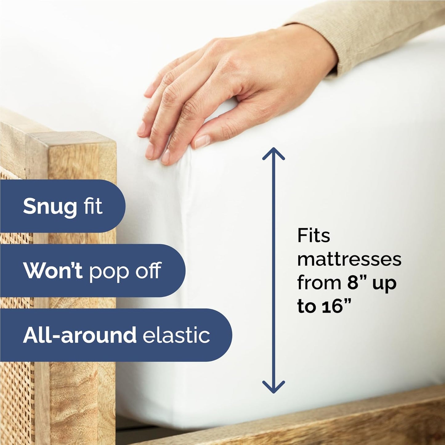 Skiennix Full 6-Piece Sheet Set - Comfy, Breathable Cooling Luxury Bedding - White, Deep Pockets, Wrinkle-Free
