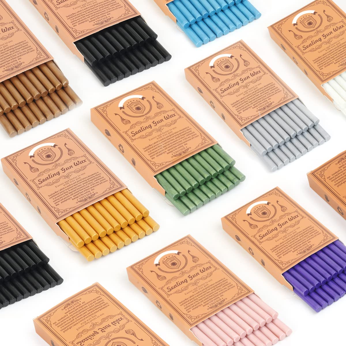 Wax Seal Kits, Wasole 20Pcs Gold Sealing Wax Sticks with 1 Pieces Glue Gun Set for Wax Seal Stamp, Great for Wedding Invitations, Birthday Cards, Envelopes, Gift Wrapping