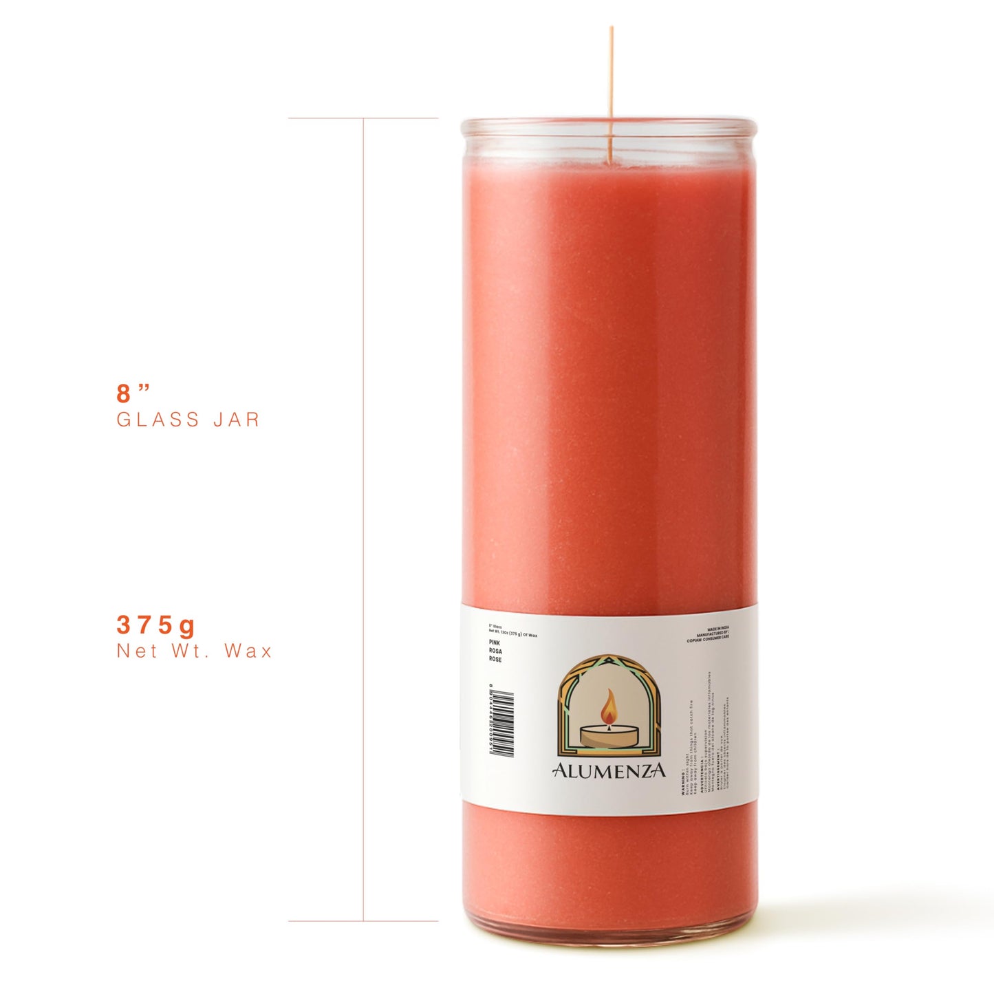 Alumenza 6 Pack Divino Níno Jesus Candle in Glass Jar 90 Hours – Paraffin Wax, Clean Burning Unscented | Large & Tall Devotional Prayer Pillar Candles for Home, Memorial, Rituals