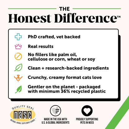 Cat Hairball Support Crunchy & Creamy Chews, Hairball Remedy Cat Treats, Furball Treatment, Supports Skin & Coat, Digestion, Vitamins & Hairball Medicine, Chicken (90-Day Supply)