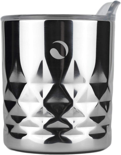 Drinco 10oz Stainless Steel Tumbler, Vacuum Insulated Whiskey Glass, GULT Diamond Design