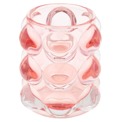 Karma, Lucia Hobnail Votive, Tea Lights Candle Holder, Glass Votive Candle Holders for Table Decorations, Baby Shower, Birthday Party, Weddings and Home Decor, Blush