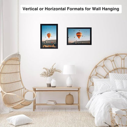 JCJMY 6x10 Black Picture Frame - Versatile Wall & Tabletop Display with Shatter-Resistant Plexiglass