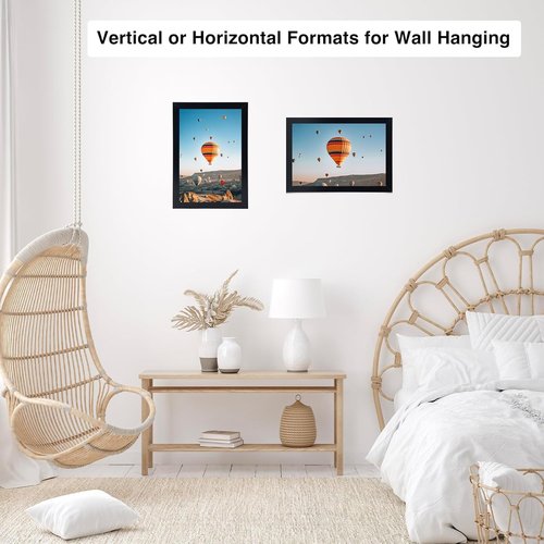 JCJMY 7x10 Picture Frame - Black Wall Hanging & Tabletop Display | Versatile Horizontal & Vertical Mounting