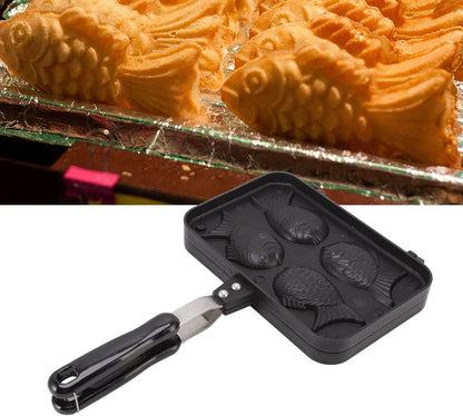 Luqeeg Taiyaki Pan, Japanese Non Stick Fish Shaped Pancake Baking Pan for Home Cooking Party Dessert
