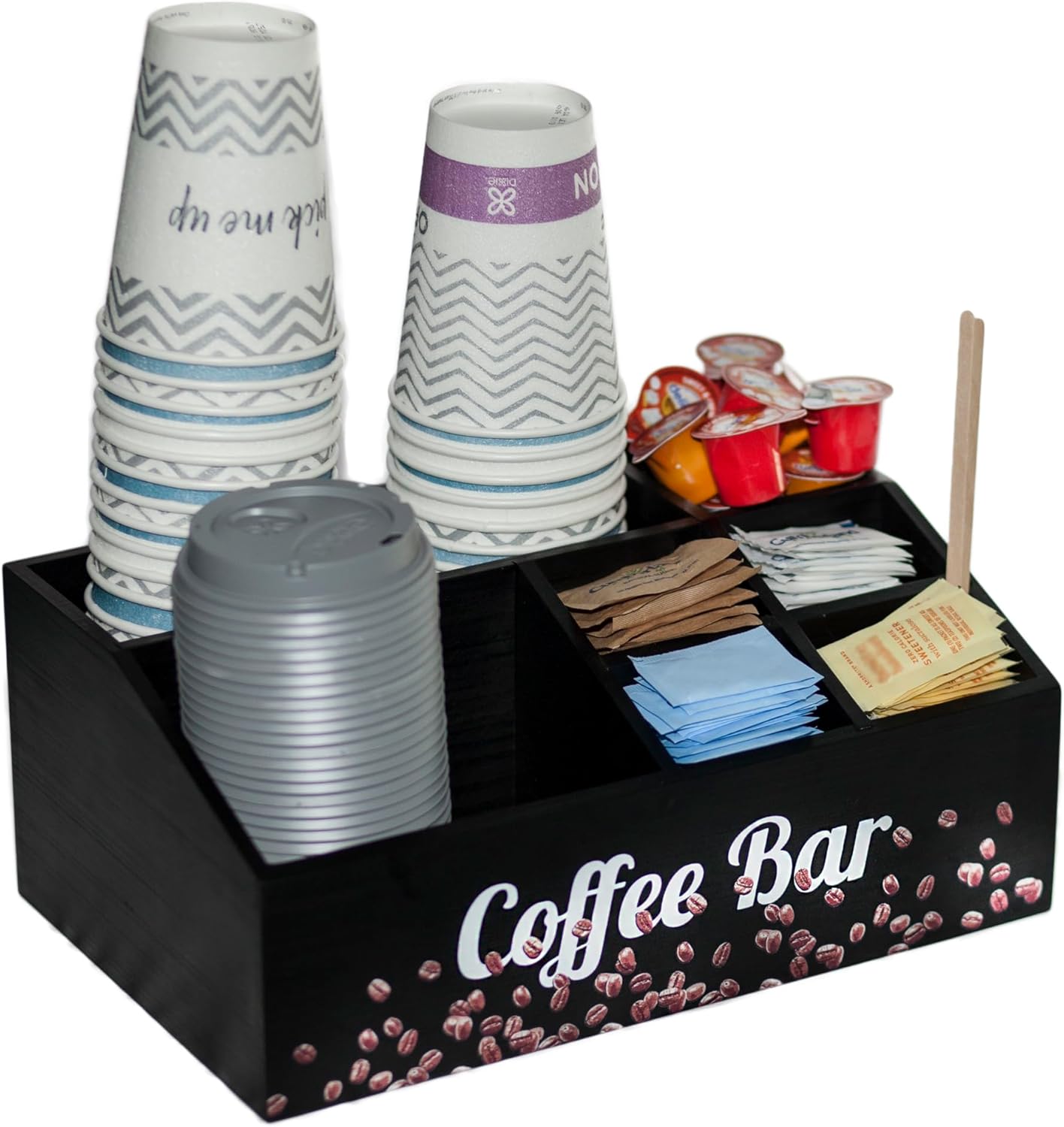 Coffee Bar Organizer, Coffee Station Essentials, Coffee Pod Holder Storage for Accessories and Condiments