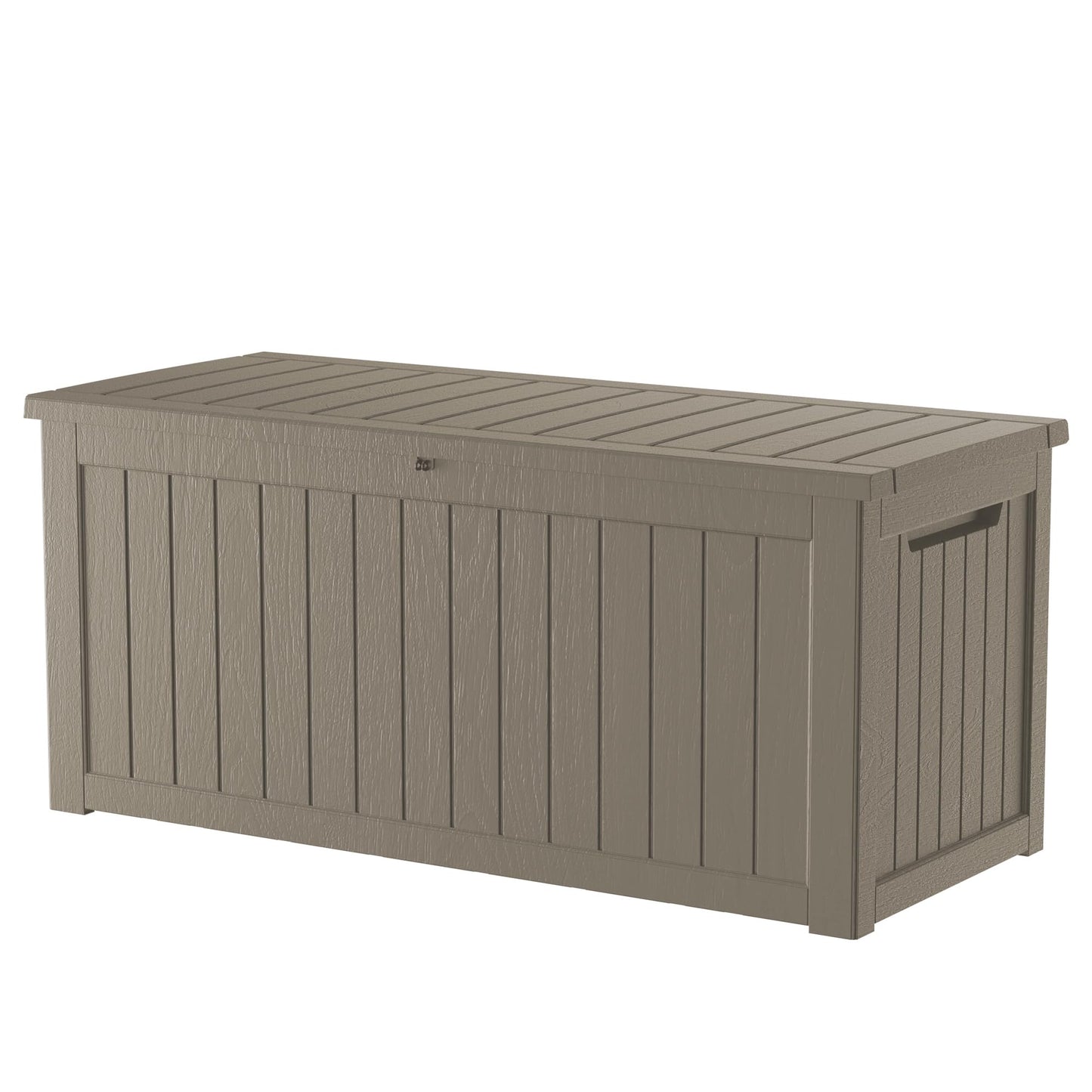 MONDAWE 230 Gallon Resin Deck Box Waterproof Outdoor Storage Box Lockable Patio Storage Container Bench Seating for Cushions Garden Tools Pool