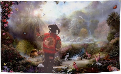 **Chief Aesthetic Garden of Eden Flag - Durable 3x5 Feet Tapestry for Indoor & Outdoor Decor**