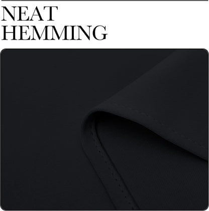 NICETOWN Blackout Curtains - Thermal Insulated Drapery Panels for Living Room | 2 Panels, 29" x 45", Black