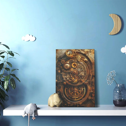 MA6GE8DE Canvas Hanging Picture Wall Art Steampunk Gear,Home Room Decor Garage Accessory,Living Room,Man Cave,Garage Decoration Prints Poster,Enchanting Steampunk Gear Art Paintings Canvas 12x18 inch