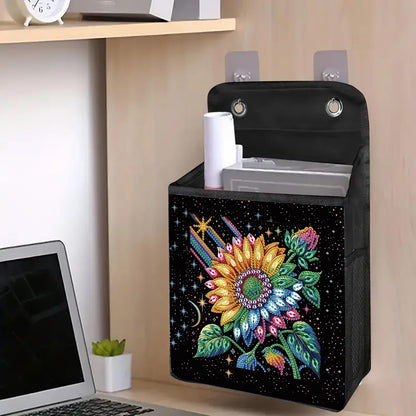 Diamond Painting Storage Organizer Kit with Beautiful Pattern Design Round and Special Shape Diamond Art Kit，Door Hanging Holder Suitable for Storing Small Items, Foldable Wall Pouch Without Hooks