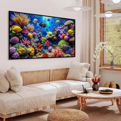 BOHADIY 5D Fish Diamond Art Kits for Adults, DIY Large Size Marine Life Diamond Painting Full Round Drill Crystal Art - Craft Cross Stitch Embroidery for Home Wall & Office Decor 27.5 X 15.7inch