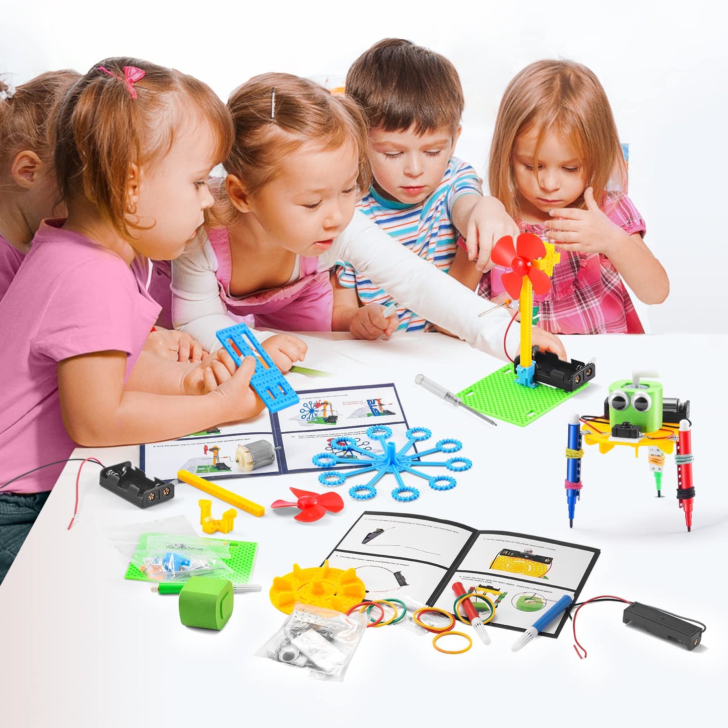 BeAndge STEM Robotics Kit - 6 Set STEM Toys for Age 8-13 8-10, Kids Crafts for Girls Boys Toys Gifts 6 7 8 9 10 Year Old Birthday Gifts, Engineering Science Robot Building Kits for Kids Age 8-12 6-8