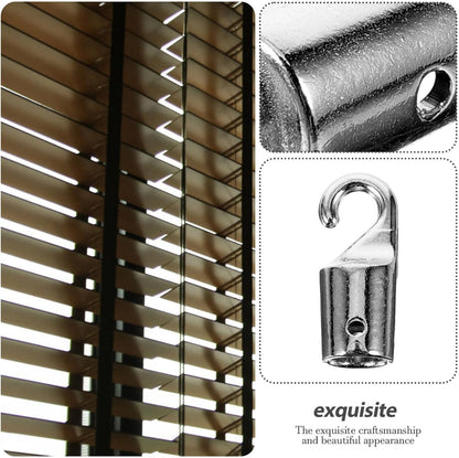 Angoily 4Pcs Metal Blind Wand Hook Tip Replacement Hardware for Vertical Blinds, Tilt Wand Tip Repair Accessory