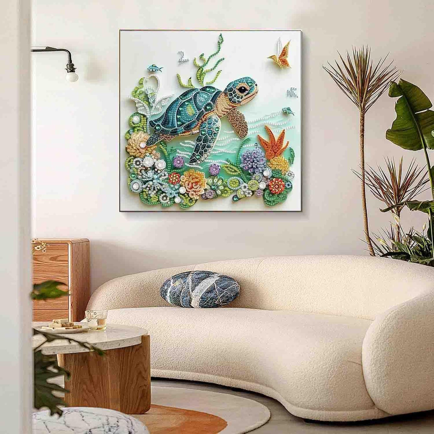 4 pack Marine Animals Special Shape Diamond Painting Kits for Beginner,Crystal Rhinestones Diamond Dots Diamond Art Accessories DIY Diamond Art Kits for Adults for Beginner for Home Wall Decor