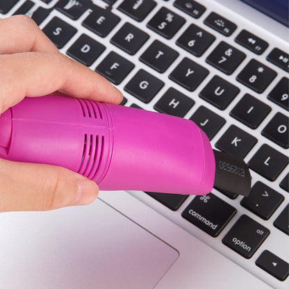 Mini Nail Dust Vacuum Cleaner, Desktop Vacuum with Large Suction Brush Head for Crumbs (Blue)