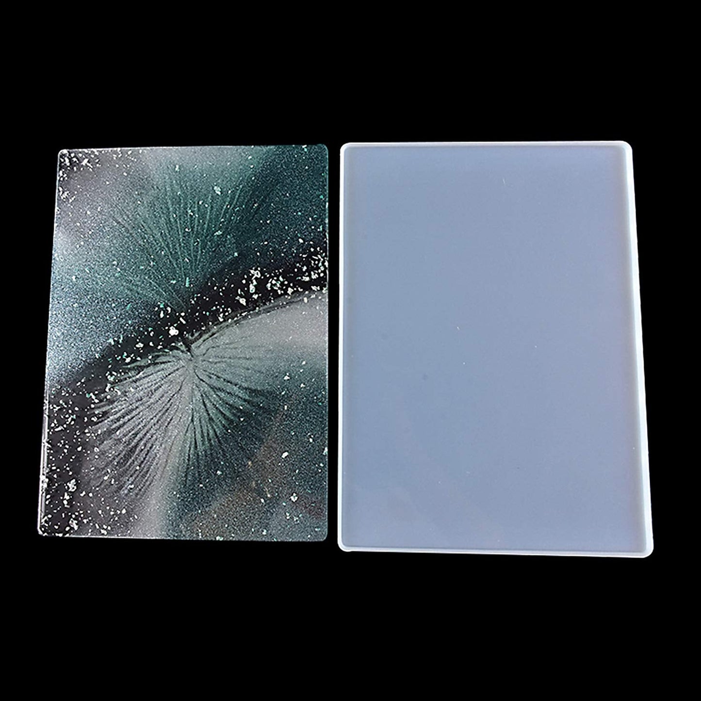 EDOBLUE Clipboard Resin Mold - A4 Letter Size Vertical File Folder Geode Agate Epoxy Silicone Molds with 2PCS Metal Accessories Making File Folder Portfolio Drawing Board