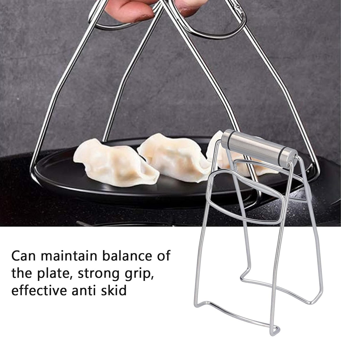 Hot Plate Tongs, Bowl Clip Dish Gripper with Strong Grip for Kitchen, Home, and Restaurant Use