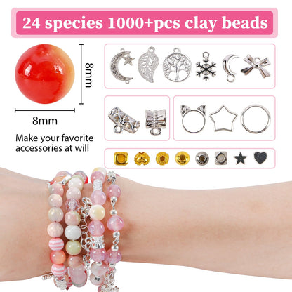 Glass Beads for Jewelry Making, 18 Colors Glass Beads for Bracelets Making kit Including 2-8mm Bead spacers/Lava Beads/Stone Rock DIY Jewelry Making Supplies for Adults, Bracelets Earring Making kit