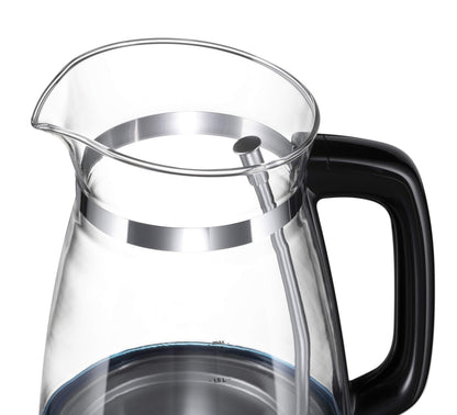 Russell Hobbs Kettle Glass [1.7 L, 2400 W, Optimised Design Spout Made of Glass, LED Lighting] Classic Design (Quick Boil Function, Removable Lid, Limescale Filter, Stainless Steel Base) 26080-70