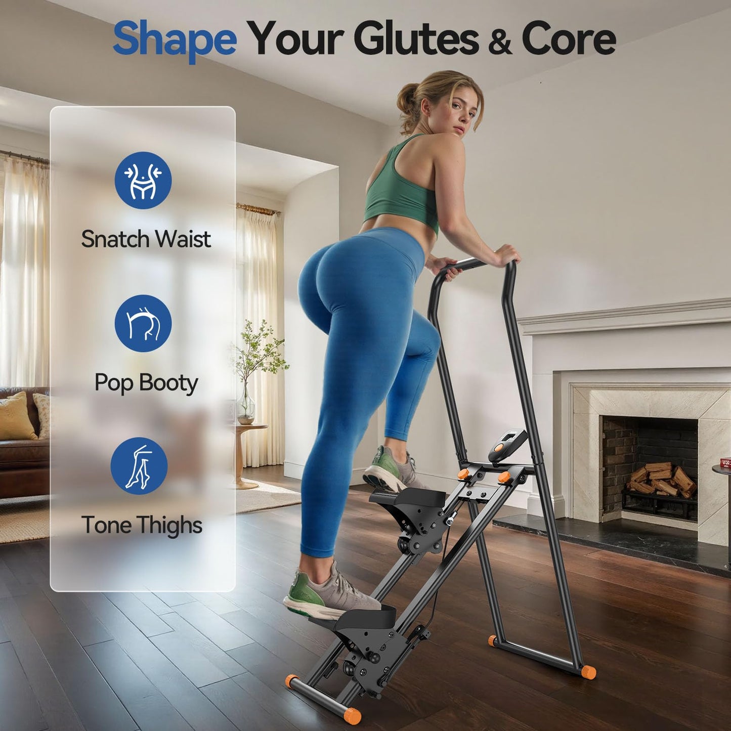 Niceday Steppers for Exercise at Home, Stair Stepper with Handlebar, Stair Climber, Stair Master with 300LBS Loading Capacity