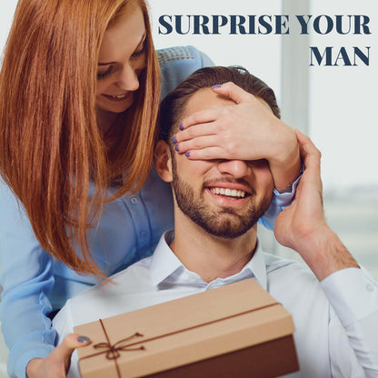 KISSHAKE Funny Gifts for Him, Anniversary for Men Boyfriend Husband, Mens Birthday Gift Ideas, Unique Christmas Stuff Gag Gift Baskets for Men Friends, 100% Cotton Hand & Face Towels
