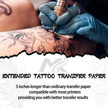Tattoo Transfer Paper,100 Sheets Premium Tattoo Stencil Paper for Tattooing，4 Layers 8.5" X 16.5"
