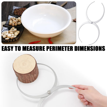Saysurey Wood Turning Double Ended Bowl Calipers Stainless Steel Woodworking Woodturning Tools Pottery Calipers Wood Lathe Thickness Measuring Tool(11 Inch)