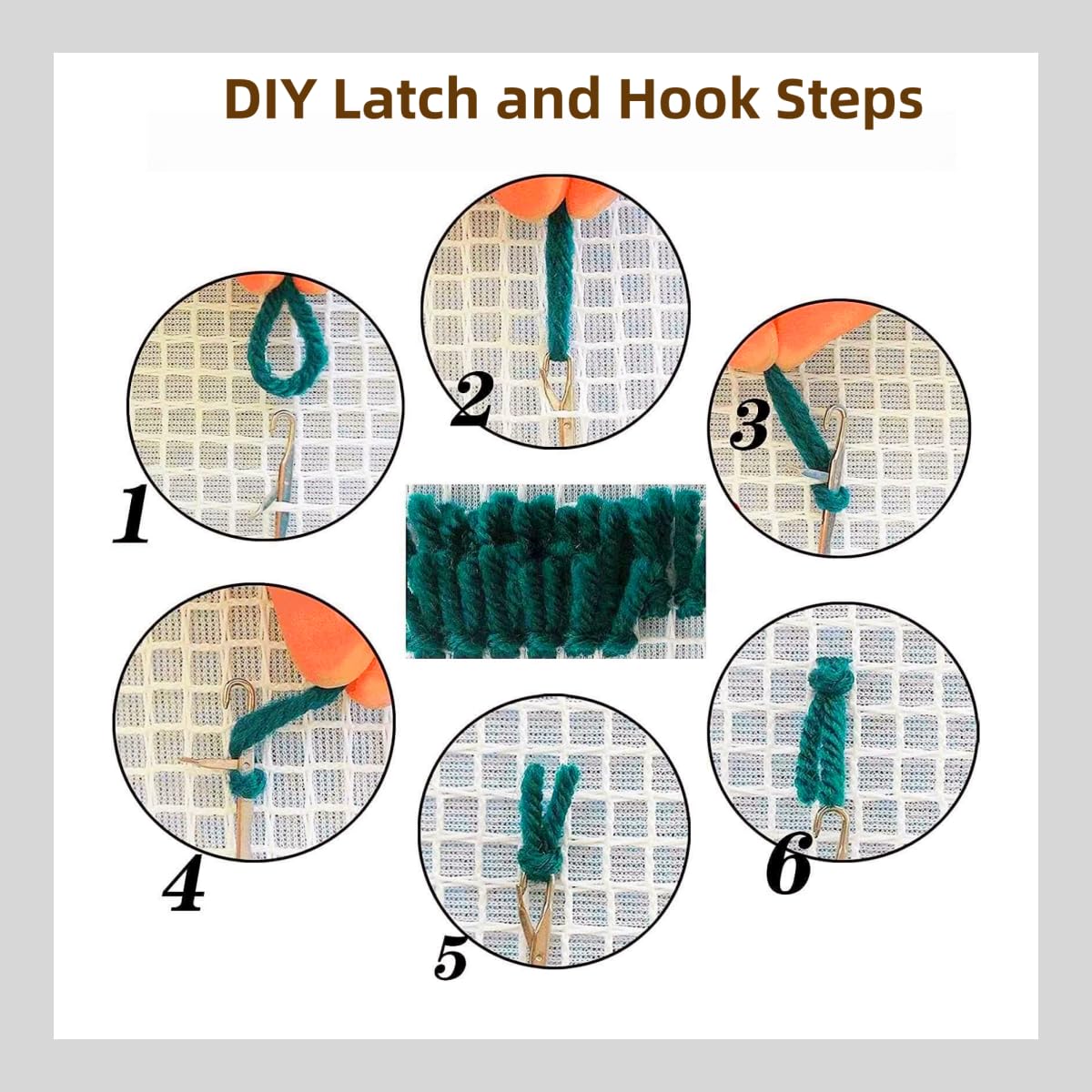 DIY Latch Hook Rug Kit Lion Stamped Carpet Tapestry 52x38cm Yarn Hooking Crochet Mat Home Floor Decoration