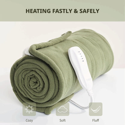 Heated Blanket-Electric Blanket,50"x60" Soft Heated Throw Blanket with 5 Heating Levels & 3 Hours auto-Off,Over-Heat Protection Fast-Heating,Machine Washable（Purple）