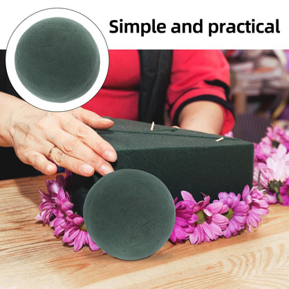 DOITOOL 8 Pcs Floral Foam Balls 3.54'' Round Green Wet Dry Flower Foam Arrangement Spheres for Fresh Artificial Plant Centerpiece DIY Craft Supplies Wedding Birthdays Home Decor