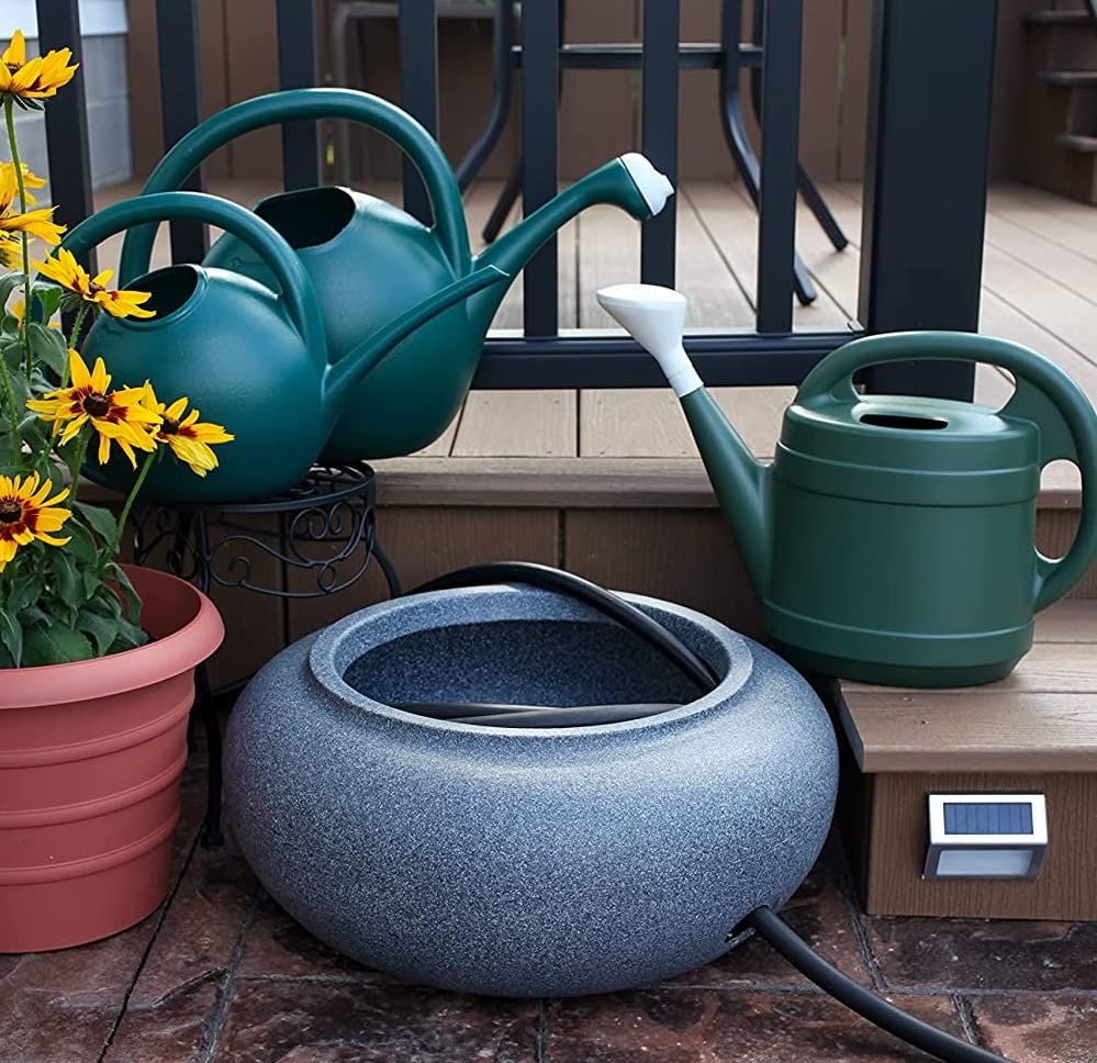 Standard Watering Can - Plant Watering Can - Small Plastic Garden Water Pot for Indoor Outdoor Plants Flowers by The HC Companies, 2 Gallon, Green