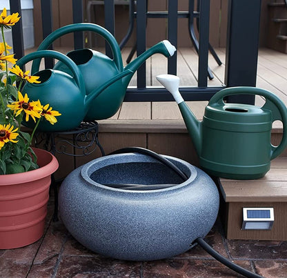 Standard Watering Can - Plant Watering Can - Small Plastic Garden Water Pot for Indoor Outdoor Plants Flowers by The HC Companies, 2 Gallon, Green
