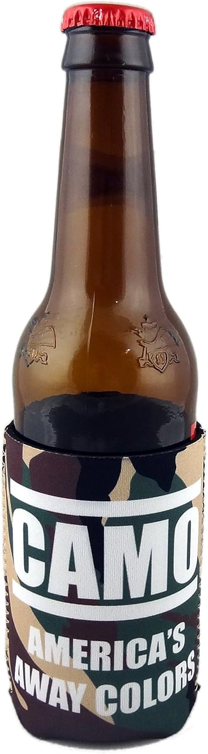 Funny Guy Mugs Camo Collapsible Neoprene Can Coolie - America's Away Colors Drink Cooler