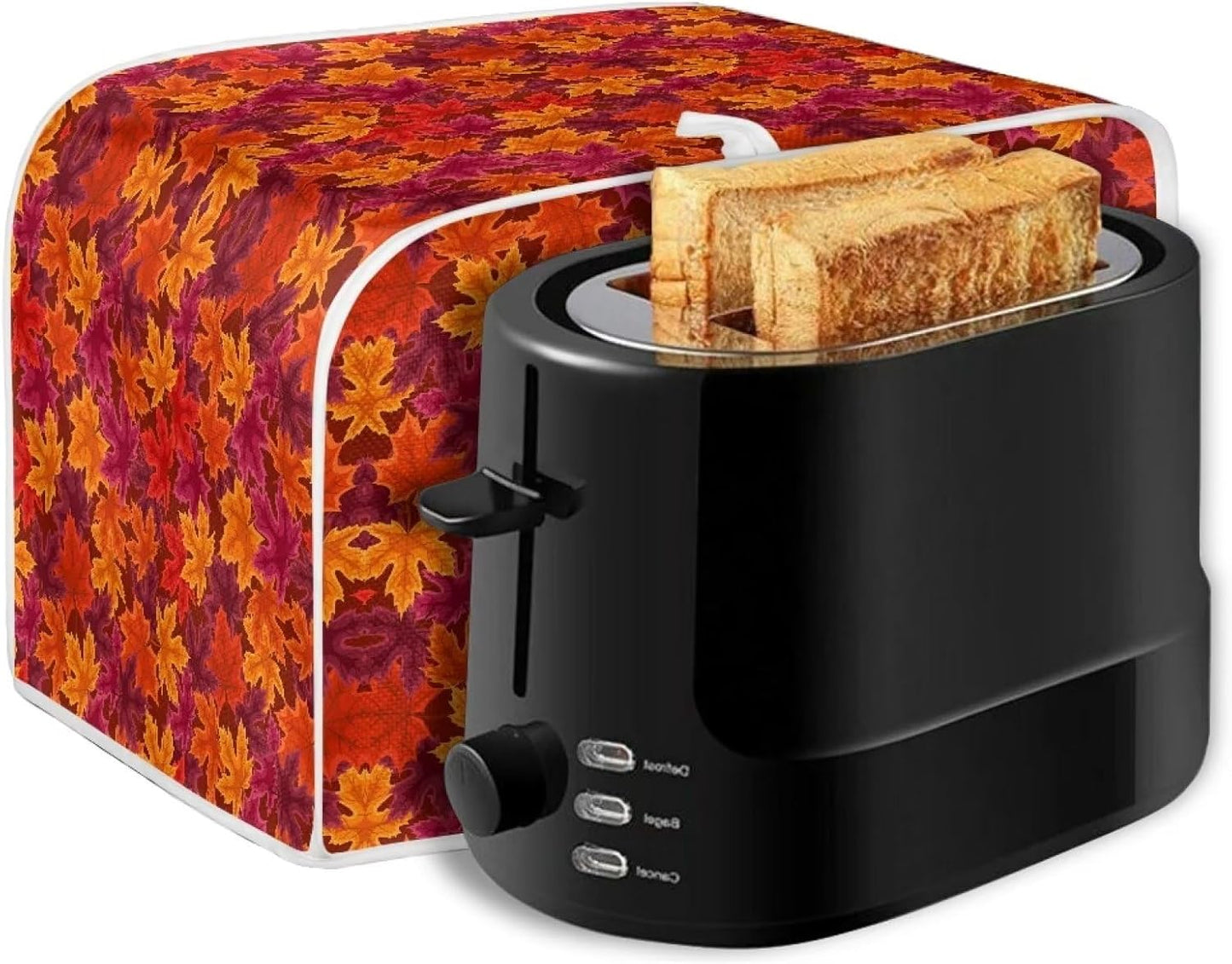 Thanksgiving Maple Leaf Toaster Cover, Dustproof 2 Slice Bread Maker Cover, Small Kitchen Appliance Protection