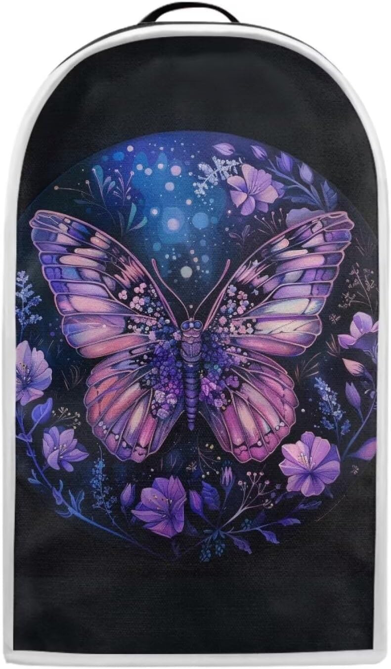 Purple Floral Butterfly Kitchen Blender Dust Cover, Washable Appliance Cover, Stand Mixer Protector, Dust-Proof Cover