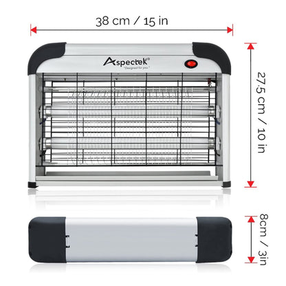 ASPECTEK Insect Killer, Bug Zapper,Powerful 20W Electronic Indoor Fly Zapper, Mosquito Killer-Indoor Use Including Free 2 Pack Replacement Bulbs