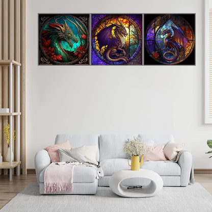 RYMILIE Diamond Painting Kits for Adults - 6 Pack Dragon DIY 5D Diamond Art Kits Full Drill Diamond Dots Paintings with Diamonds Gem Art and Crafts Home Decor 12x12inch