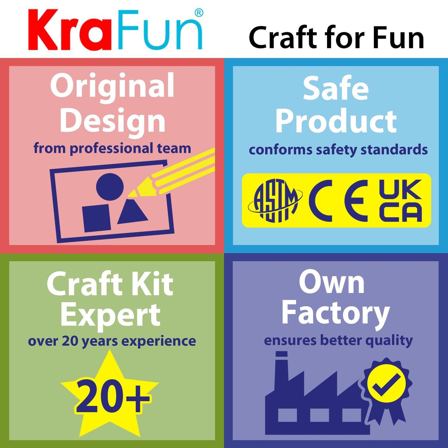 KRAFUN My First Embroidery Kit for Kids & Teens Age 8+, Beginner Hand Stitch Starter Set, 7 Pre-Printed Practice Cloths, DIY Tote Bag, Hoop & Tool Box, Arts & Crafts Gift for Girls