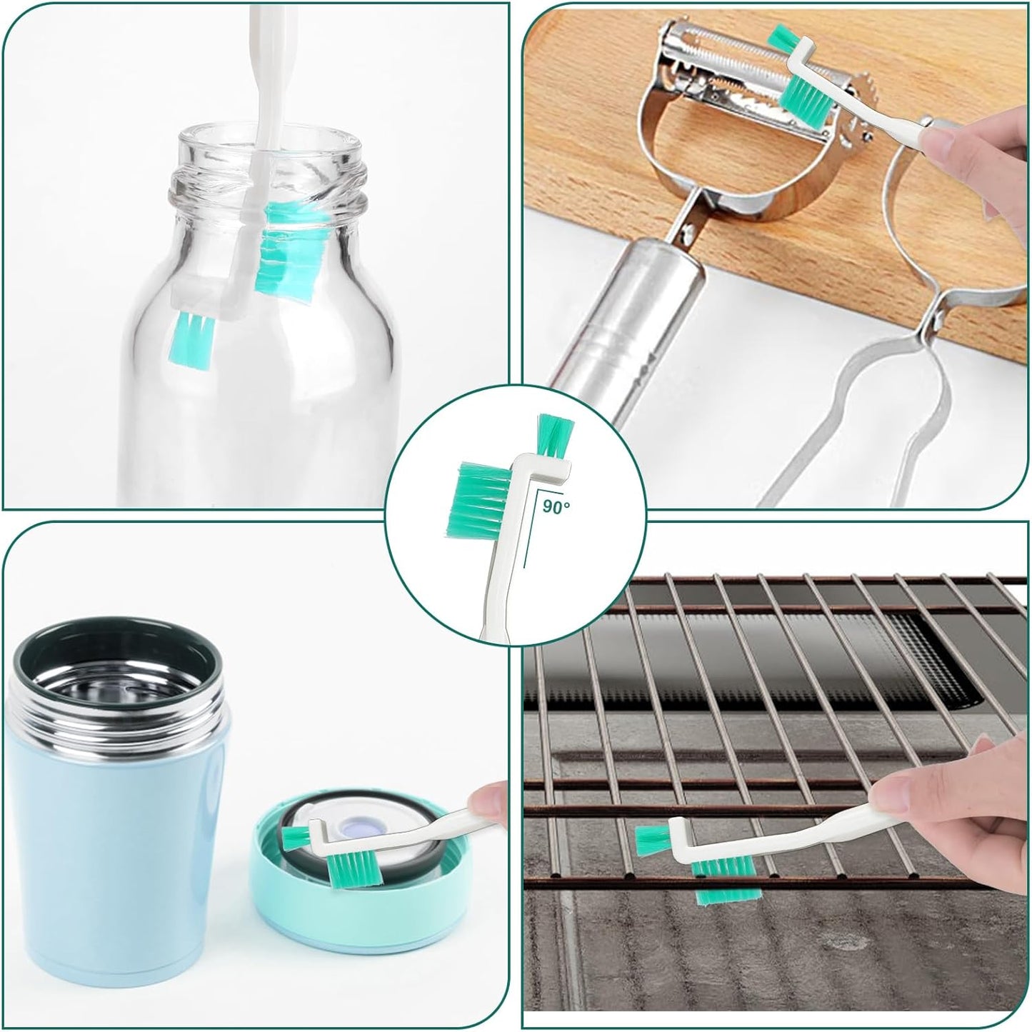 8Pcs Detailed Cleaning Tool Set, Small Cleaning Brushes for Household, Tiny Scrub Cleaner Brush for Window Groove, Car,
