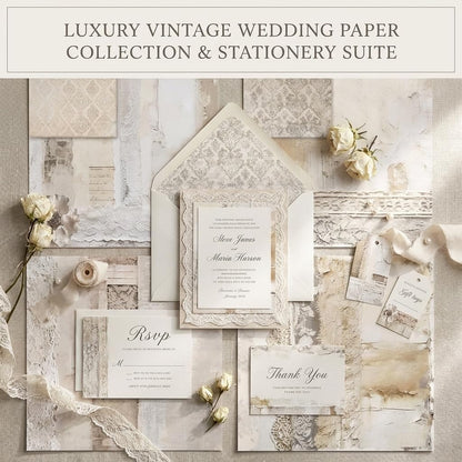 Wedding Scrapbook Paper 12x12, 24 Sheets Double-Sided Decorative Patterned, Acid-Free & Lignin-Free Scrap Book Paper for Scrapbooking, Junk Journal, Photo Album, DIY