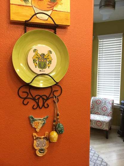 Set of 5 Painted Bells - 7cm Hanging Harmony Multicolor Metal Bells on Rope, Farmhouse Wall Décor