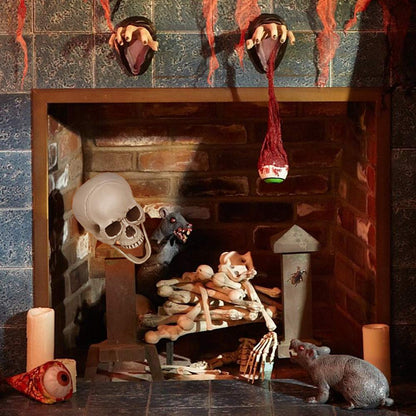 MOKRY PARTY Bag of Bones Halloween Life Size Skeleton Skull for Decoration and Spooky Graveyard 28 PCS