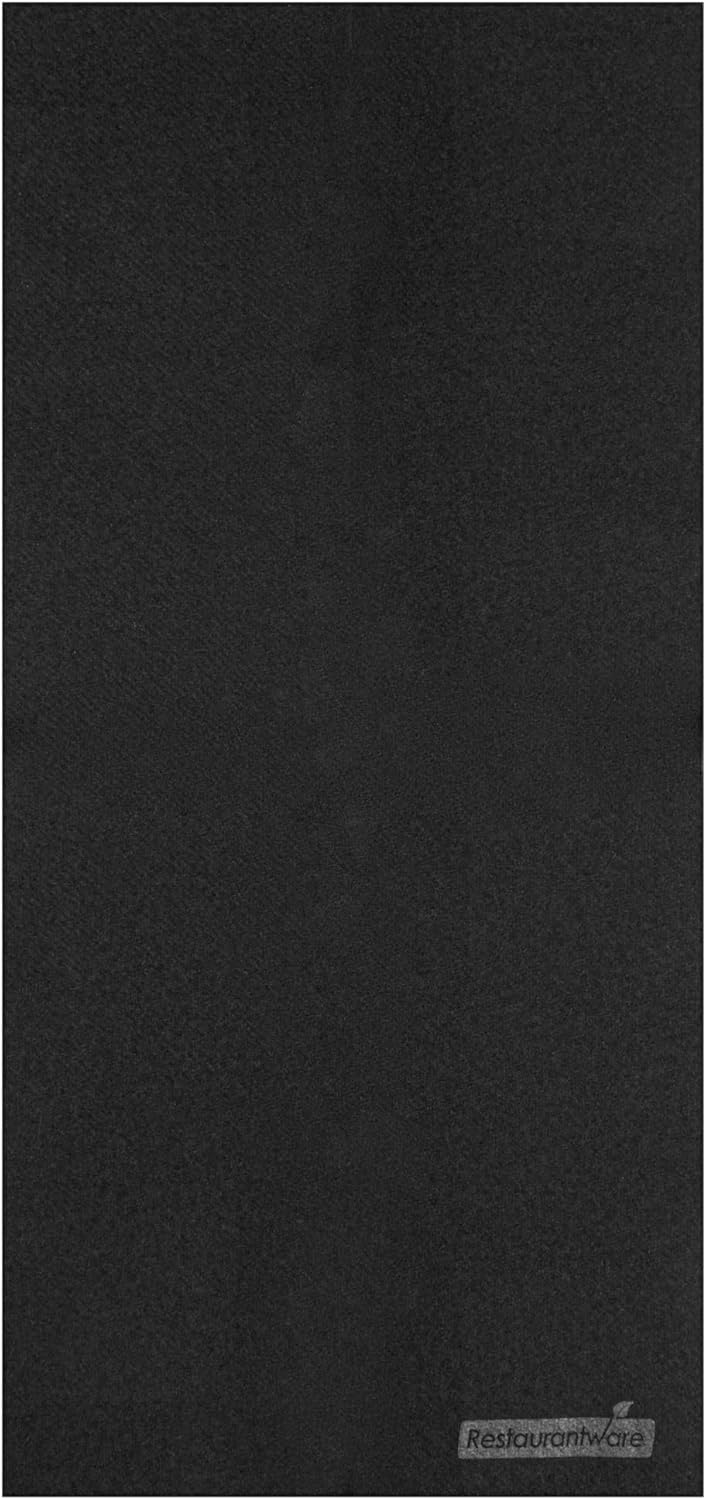 15.8 7.9 Inch 50 Luxenap X Linen-Feel Guest Towels, Hand Towels - Fold, Air-Laid, Black Paper Dinner Napkins
