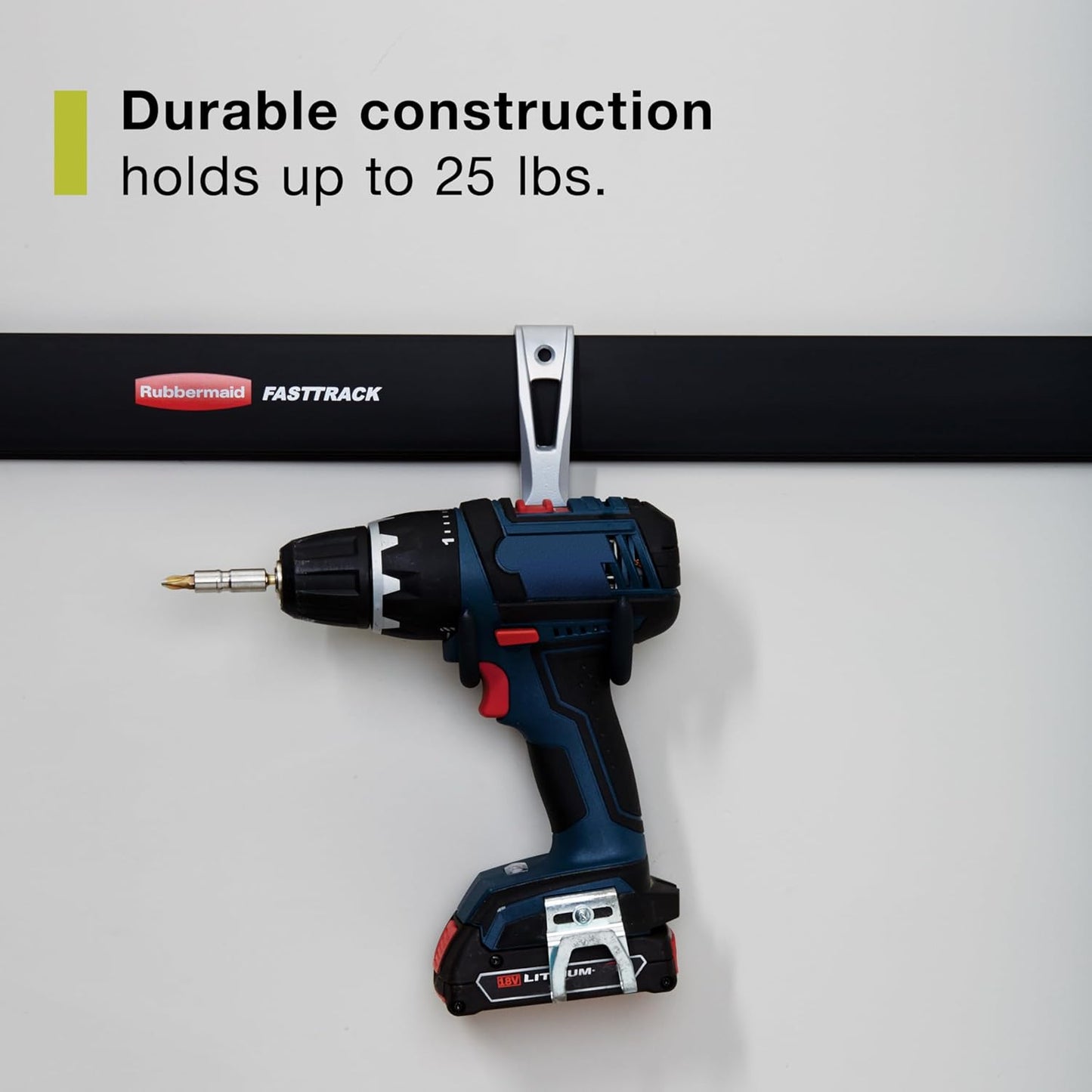 Rubbermaid FastTrack Compact Hook - Soft Grip Garage Organizer for Cords, Ropes & Small Hoses